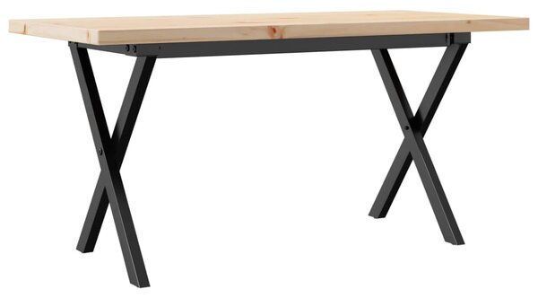 Konferenční stolek s X rámem 100x50x45,5 cm borovice a ocel 3282754