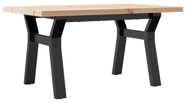 Konferenční stolek s Y rámem 80x50x40,5cm borové dřevo a ocel 3282772