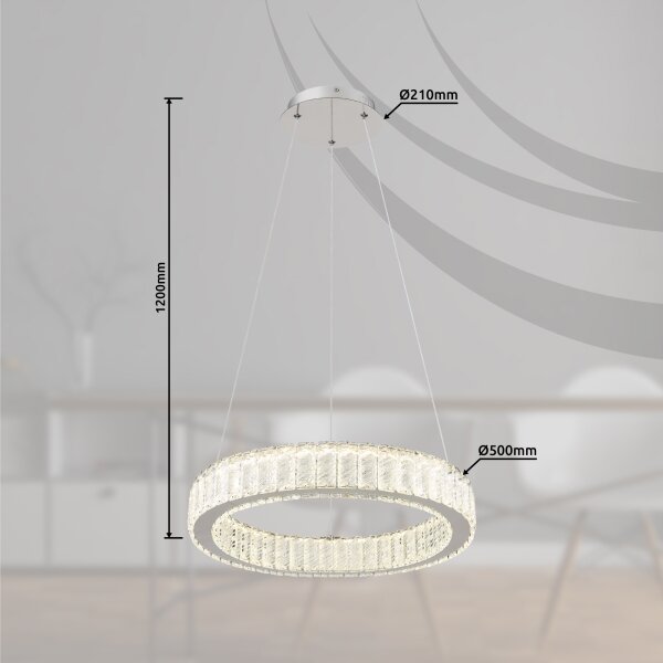 Globo 67162-50 - LED Stmívatelný lustr na lanku MUCKY LED/50W/230V pr. 50 cm +DO