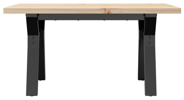 Konferenční stolek s Y rámem 80x50x40,5cm borové dřevo a ocel 3282772