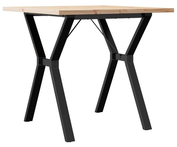 Jídelní stůl s Y rámem 80 x 80 x 75,5 cm borové dřevo a ocel 3282783