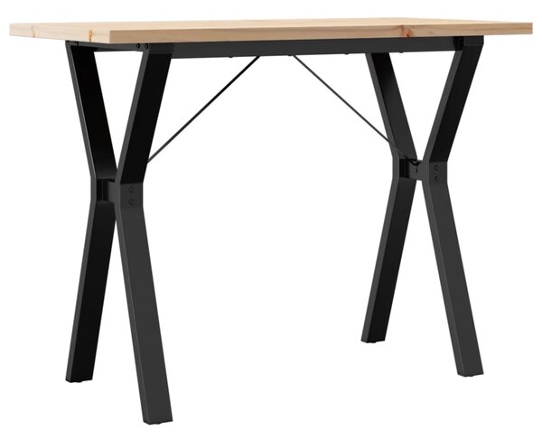 Jídelní stůl s Y rámem 100 x 50 x 75,5 cm borové dřevo a ocel 3282785