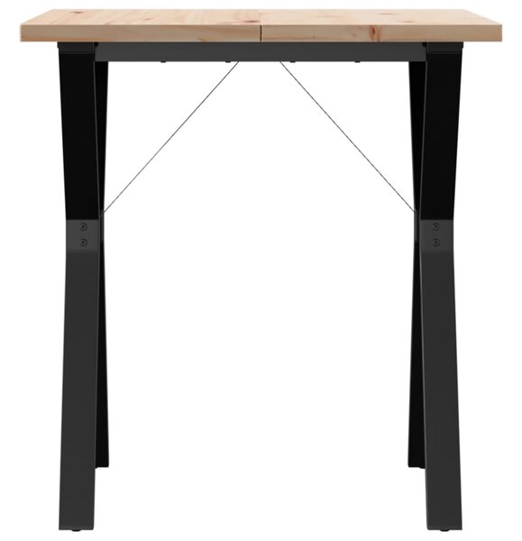 Jídelní stůl s Y rámem 70 x 70 x 75,5 cm borové dřevo a ocel 3282781