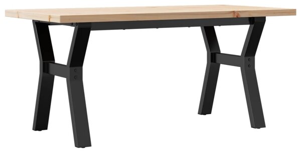 Konferenční stolek s Y rámem 100x50x45,5 cm borovice a ocel 3282776