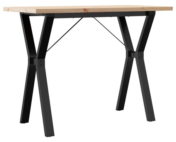 Jídelní stůl s Y rámem 100 x 50 x 75,5 cm borové dřevo a ocel 3282785