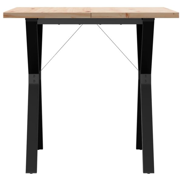 Jídelní stůl s Y rámem 80 x 80 x 75,5 cm borové dřevo a ocel 3282783
