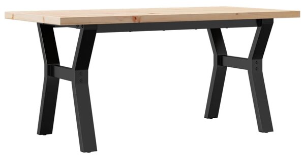 Konferenční stolek s Y rámem 100x50x45,5 cm borovice a ocel 3282776