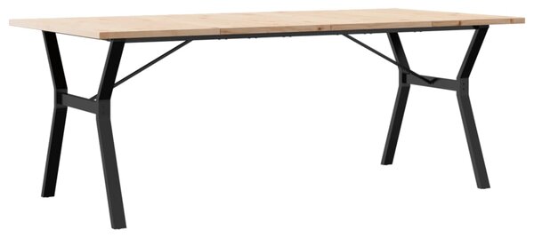 Jídelní stůl s Y rámem 200x100x75,5 cm borové dřevo a ocel 3282789