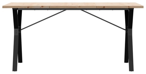 Jídelní stůl s Y rámem 140 x 80 x 75,5 cm borové dřevo a ocel 3282786