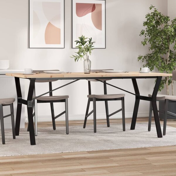 Jídelní stůl s Y rámem 180 x 90 x 75,5 cm borové dřevo a ocel 3282788