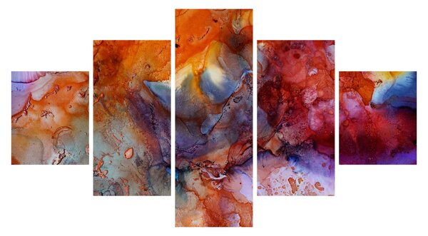 Obraz - Abstraktní inkoustové umění (125x70 cm)