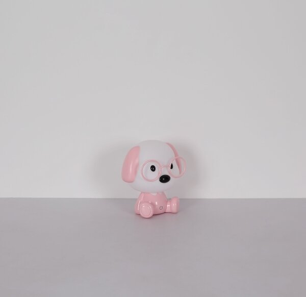 Globo 21761P - LED Stm. nab. dětská noční lampička PUPPY 1W/5V 500 mAh růžová