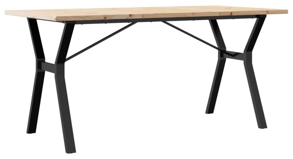 Jídelní stůl s Y rámem 140 x 80 x 75,5 cm borové dřevo a ocel 3282786