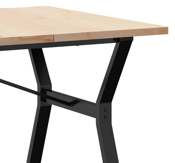 Jídelní stůl s Y rámem 180 x 90 x 75,5 cm borové dřevo a ocel 3282788