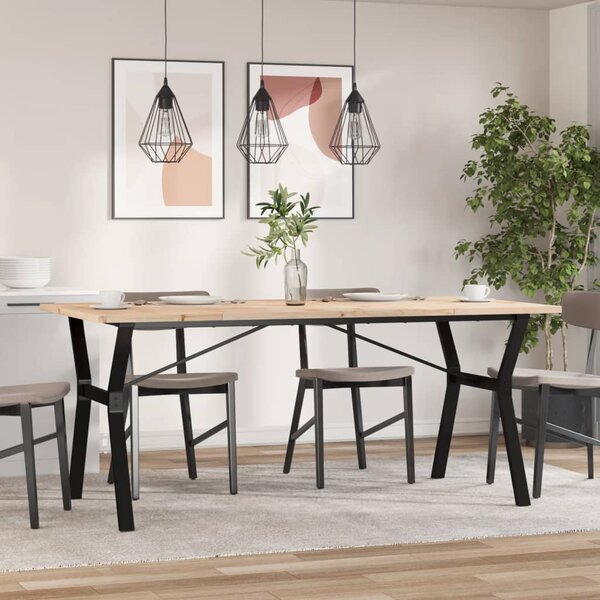 Jídelní stůl s Y rámem 180 x 90 x 75,5 cm borové dřevo a ocel 3282788