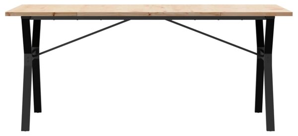 Jídelní stůl s Y rámem 180 x 90 x 75,5 cm borové dřevo a ocel 3282788