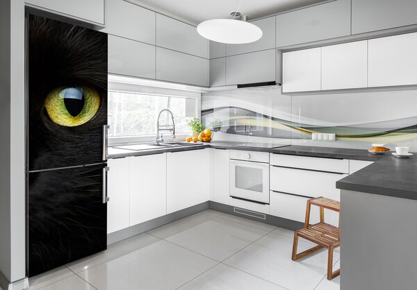 Nálepka fototapeta lednička Oči kočky FridgeStick-70x190-f-94355723