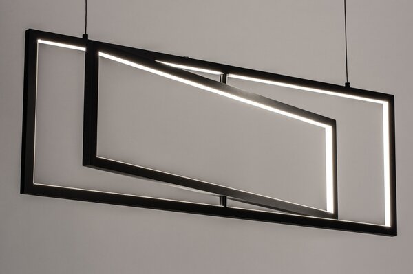 Závěsné LED svítidlo nad stůl Dual Frame Line Black (LMD)