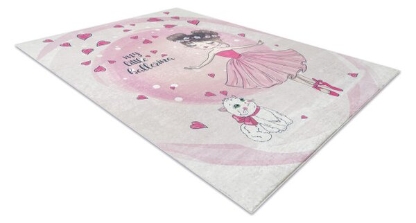 Dětský koberec protiskluzový BAMBINO 2161 Ballerina, růžový