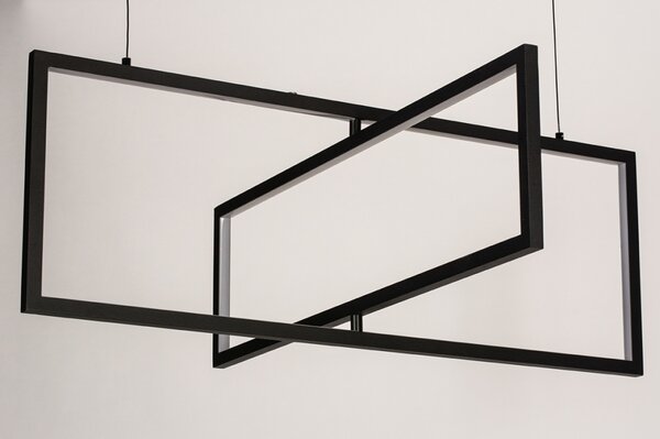 Závěsné LED svítidlo nad stůl Dual Frame Line Black (LMD)