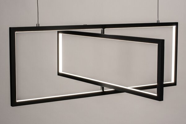 Závěsné LED svítidlo nad stůl Dual Frame Line Black (LMD)