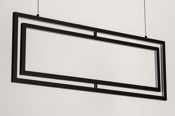 Závěsné LED svítidlo nad stůl Dual Frame Line Black (LMD)