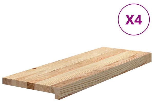 Nášlapy na schody 4 ks neošetřené 70x25x2 cm masivní dub 3282893