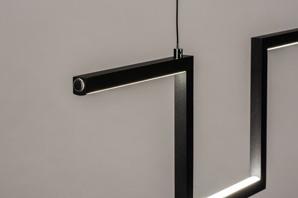 Závěsné černé LED svítidlo nad stůl Zagatti Black Big (LMD)