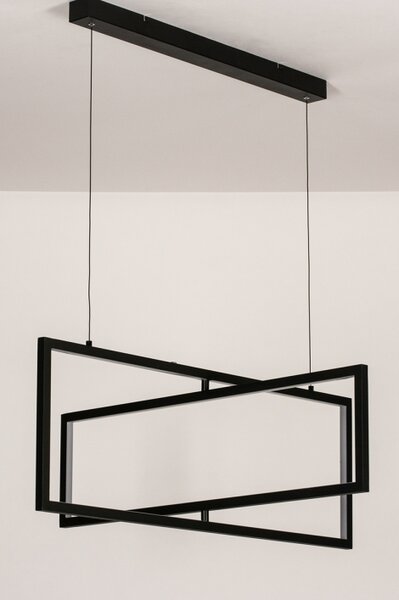 Závěsné LED svítidlo nad stůl Dual Frame Line Black (LMD)