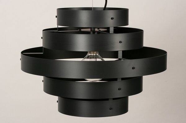 Závěsné designové svítidlo do obýváku Wood Madeira Nero (LMD)