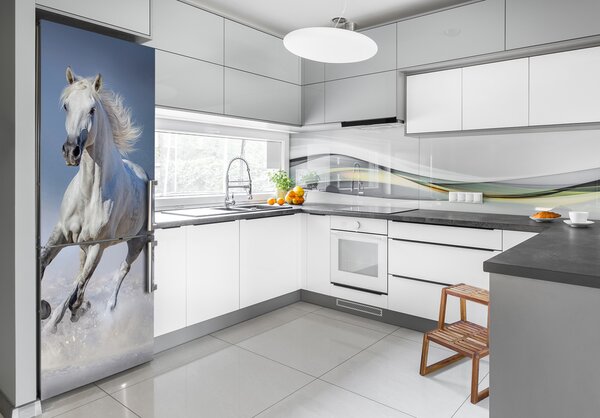 Nálepka fototapeta lednička Kůň ve cvalu FridgeStick-70x190-f-95626475