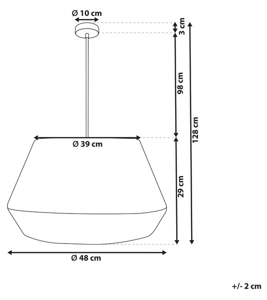 Závěsná lampa BIRAU Juta Přírodní