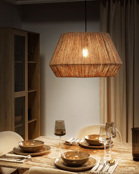 Závěsná lampa BIRAU Juta Přírodní