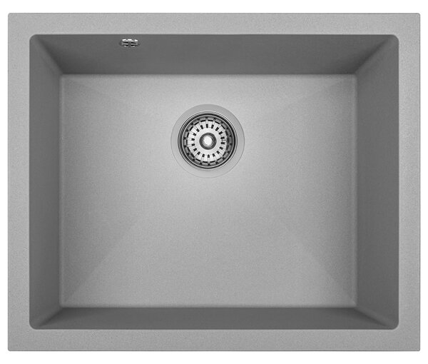 Laveo Ibiza, 1-komorový granitový dřez 560x460x220 mm, šedá, LAV-SBI_510U