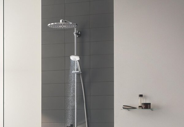 Grohe Euphoria sprchová sada na stěnu s termostatem s dešťovou sprchou StarLight Chrome 26507000