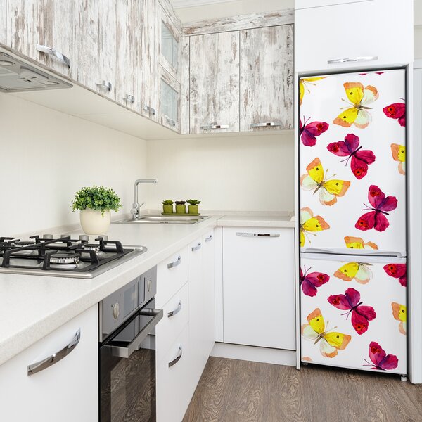 Nálepka fototapeta lednička Barevní motýli FridgeStick-70x190-f-96038679