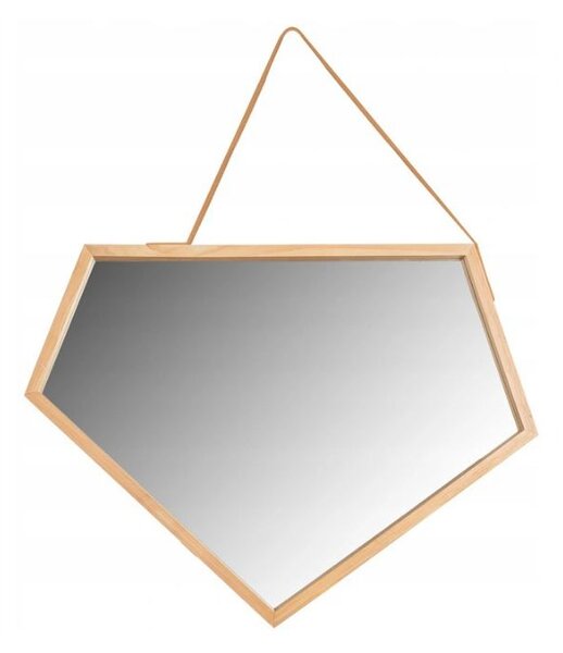 Rea - Tutumi asymetrické zrcadlo na pásku 51 x 49 cm YMJZ20216, hnědá, HOM-08889