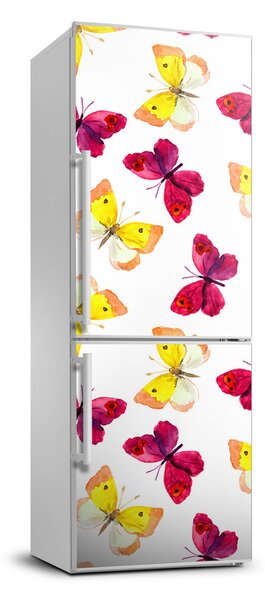 Nálepka fototapeta lednička Barevní motýli FridgeStick-70x190-f-96038679