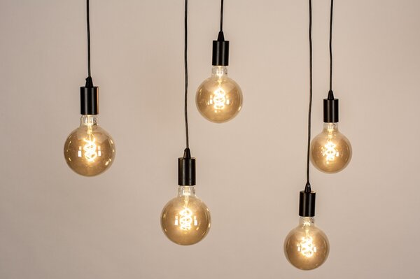 Závěsné svítidlo nad stůl Bulb Contour 5 Nero (LMD)