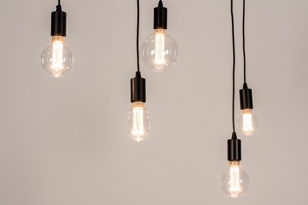 Závěsné svítidlo nad stůl Bulb Contour 5 Nero (LMD)