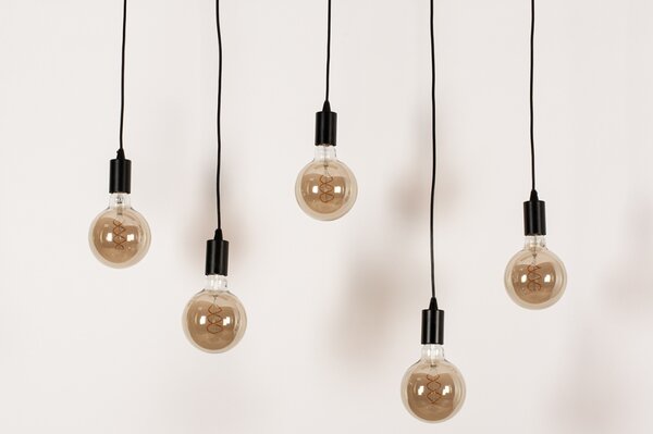 Závěsné svítidlo nad stůl Bulb Contour 5 Nero (LMD)