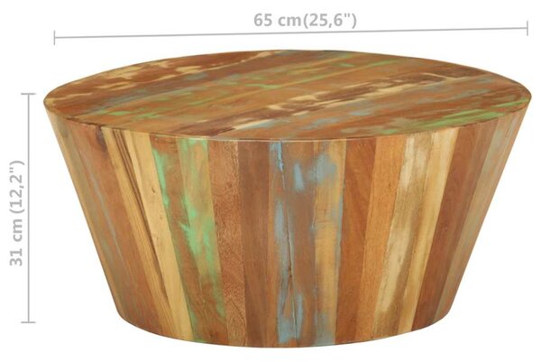 Konferenční stolek Ø 65 x 31 cm masivní recyklované dřevo 328301