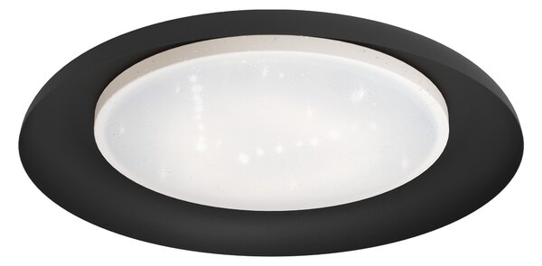 EGLO LED stropní moderní osvětlení PENJAMO, 17,28W, teplá bílá, 50cm, kulaté, černé