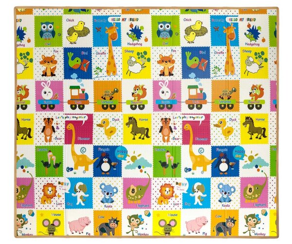 Hrací podložka pro děti Play Colourful Animals T1