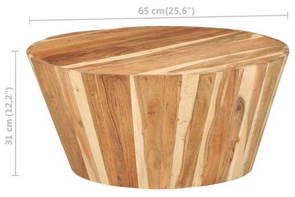 Konferenční stolek Ø 65 x 31 cm masivní akáciové dřevo 328302