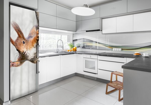 Foto nálepka na ledničku Veverka na stromě FridgeStick-70x190-f-97008260