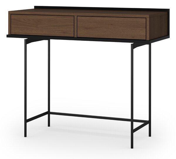 Elegantní toaletní stolek Zenar 100 cm se zásuvkami - ořech / černý