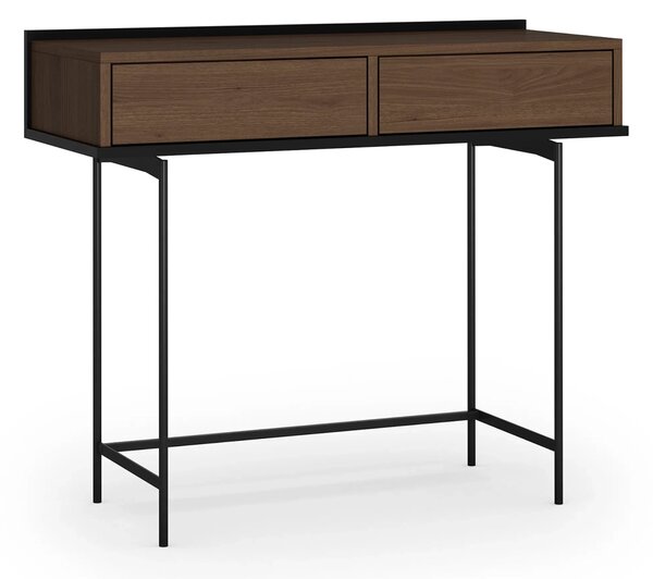 Elegantní toaletní stolek Zenar 100 cm se zásuvkami - ořech / černý