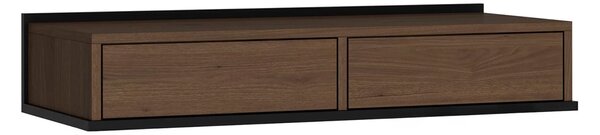 Závěsná toaletka Zenar 100 cm s šuplíky - elegantní ořech / černá