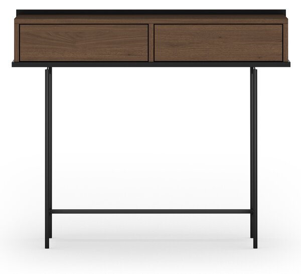 Elegantní toaletní stolek Zenar 100 cm se zásuvkami - ořech / černý